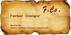 Ferber Csongor névjegykártya