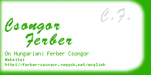 csongor ferber business card